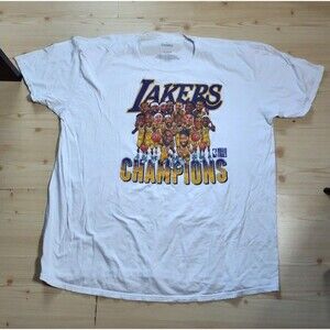 Los Angeles Lakers NBA Finals 2020 Champions Caricature Tee 3XL Shirt LeBron AD